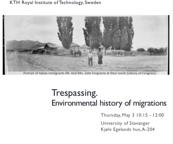Marco Armiero: Trespassing. Environmental history of migrations